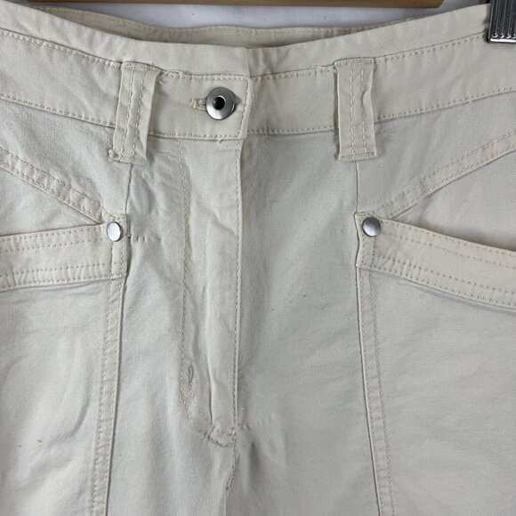 Anthropologie Maeve Cream-Coloured Utility Pants Womens Size 27 Cotton Casual - Picture 6 of 16